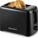 Elite Gourmet 2-Slice Cool Touch Toaster – 6 Browning Levels, Extra Wide 1.25” Slots for Bagels & Thick Bread, Cancel Function, Compact, ETL Certified, Black