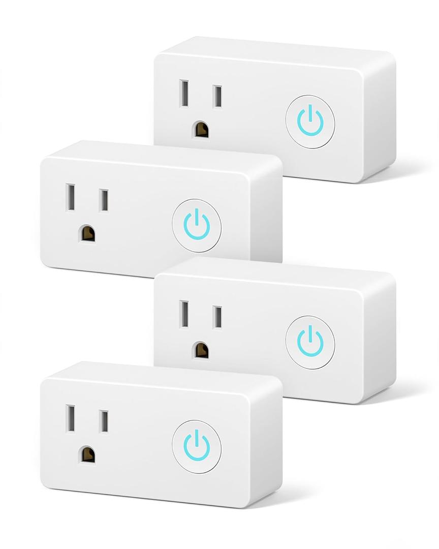 BN-LINK WiFi & Bluetooth Smart Plug, Heavy Duty Smart Timer Outlet Works with Alexa & Google Home Assistant, Remote & Group Control, No Hub Required, ETL & FCC Certified, 2.4GHz WiFi Only, 4 Pack