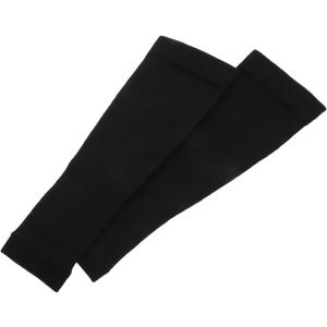 Totority Sports Compression Leg Warmers Running Socks Stockings Replacement Calf Comfortable Elastic Socks Long (Black)