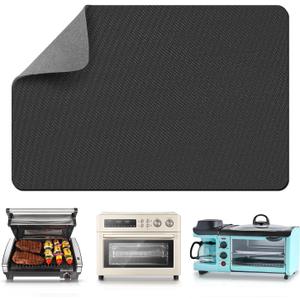 LOPNUR 20"x16" X-Large Appliance Slider, Appliance Sliders for Kitchen Appliances, 360 Rotating Sliding Tray for Coffee Maker, Heat Resistant Mat Cut to Fit Stand Mixer Air Fryer Microwave, Gray