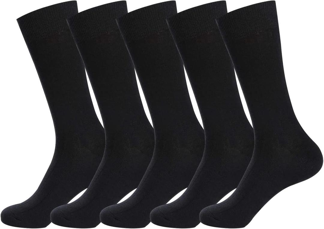 7DayOtter Modal Odor Resistant Dress Socks for Men Cotton Business Crew Patterned Dress Sock (9-13, Multi 14)