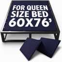 10mm Bunkie Board (60”x76”Queen Size) Lightweight Design | Low Profile Bed Support, Breathable, Noise Minimizing, Moisture Resistant | Folding Box Support Board | Split Fully Assembled