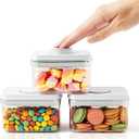 0.6 Qt Pop Containers - 3 Pack Mini Travel Snack Container, BPA Free Food Storage Canisters with Lids, Small Freezer Containers Candy Jar Plastic 520ml*3