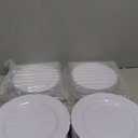 U-QE 36PCS White Disposable Plates - Premium Hard Plastic Plates for Wedding and Party Use
