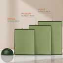 SMIRLY Plastic Cutting Board Set With Holder, Dishwasher Safe Plastic Cutting Boards Set for Kitchen, Cutting Boards for Kitchen - Plastic Chopping Board Set, Green