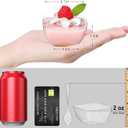TOFLEN 200ct 2 oz Mini Dessert Cups with Spoons, Clear Plastic Reusable Small Party Serving Cups for Appetizers, Hors D'oeuvres Plates