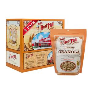 Bob's Red Mill Classic Granola, 12oz (Pack of 4) - Whole Grain, Kosher, BB 05/Jan/2026