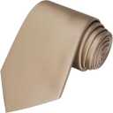 KissTies Mens Silk Tie Solid Satin Wedding Necktie + Gift Box
