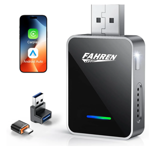 Fahren 2-in-1 Wireless CarPlay Adapter, Plug & Play, One-Click User Switching