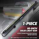 OPT7 Redline 60" Aluminum Truck Tailgate Light Bar w/Sequential Amber Turn - Weatherproof Rigid 1-Piece Triple Row LED Strip - Dynamic Taillight w/White Reverse - Fits F150, Silverado, Sierra, Ram