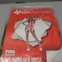 fun shack Womens Union Jack Dress Costume - 90s Popstar British Flag Halloween Outfit for Adults (Medium)