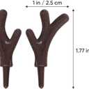 SEWACC 100PCS Mini Plastic Antlers Branches, DIY Christmas Snowman Hands, Fake Reindeer Antler Tree Branches for DIY Crafts Holiday Decorations