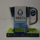 Brita Water Filter Space Saver Pitcher for Tap and Drinking Water with 1 Elite Filter, Black