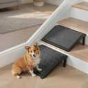 Dog Ramp for Stairs – Non-Slip Pet Steps with Locked-in Carpet & Iron Frame, Helps Senior Dogs & Small Breeds Climb Safely (2-Pack)