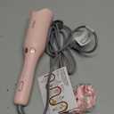 Ufree Automatic Rotating Curling Iron, 1 Inch Ceramic Curling Wand, 1-Click Hair Curler with 3 Heat & Timers, Anti-Scald Design, 1M Ionic Care, Dual Voltage for Travel Beach Waves, Pink