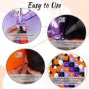 143 Pcs Halloween Balloons Garland Arch Kit & Double Sided Black Orange Purple Foil Square Balloons Wall Backdrop, Balloons Tunnel for Birthday Baby Shower Halloween Party Decorations