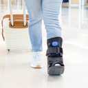 United Ortho Short Air Cam Walker Fracture Boot, Large, Black (Black)