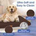 AMERICAN KENNEL CLUB Orthopedic Memory Foam Dog Crate Mat, Egg Crate Foam Cushion, Washable Cover, Non-Slip Base, Eases Joint Pain, Breathable, Durable, 42x27, Brown