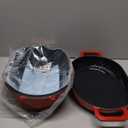 Enameled Cast Iron Oval Dutch Oven for Bread Baking12"x8" Bread Pot with LidIdeal for Sourdough, Artisan Loaves & Family Meals5 Qt