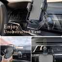 Phone Mount for Car Vent: [Never Blocking] Air Vent Cell Phones Holder for iPhone & Samsung Android Smartphone [Thick Cases Friendly] Hands-Free Auto Mobile Phone Stand (Gray)