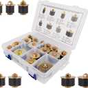 7 Sizes 16pcs Rubber Expansion Plug, Automotive Rubber Expandable Freeze Plugs Kit Fit Hole Size:3/4" 7/8" 1" 1-1/8" 1-1/4" 1-3/8" 1-1/2" (19mm~41mm)