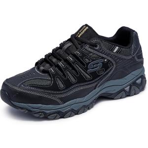 Skechers Men's Afterburn M. Fit Fashion Sneakers (11 X-Wide, Black/Charcoal)