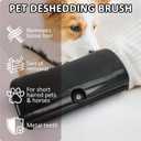 Deshedding Brush, Shedding & Grooming Supplies for Matted Hair, Loose Hairs | Pet Short Hair Removal Tool for Cats, Dogs, Rabbits, Horses (2)