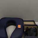 MLVOC Travel Pillow 100% Pure Memory Foam Neck Pillow, Comfortable & Breathable Cover, Machine Washable, Airplane Travel Kit with 3D Contoured Eye Masks, Earplugs, and Luxury Bag, Standard (Blue)