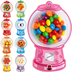 36 Pack Kids Valentines Day Cards Classroom Exchange - Bubble Gum Machine Design with Round Holders, DIY Candy Cards for School Party Favors, Gifts, Crafts & Rewards (9 Styles)