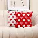 FuWeave Valentine's Day Throw Blankets Pillow Gifts Set Valentines Gift Include Double Sided Flannel Blanket 50 x 60 Inch and Plush Throw Pillows Cushion for Couch Sofa Bed Decorations