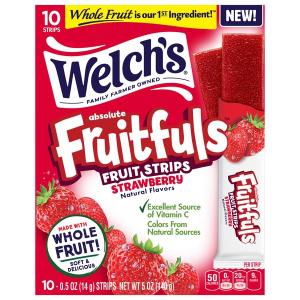 Welch's, Fruit Strips Strawberry, 0.5 Ounce Best By: 11/08/25