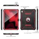 Soke Case for iPad (A16) 11th Generation 11-Inch 2025 /10th Generation 10.9-Inch 2022, with Screen Protector and Multi-Angle Kickstand, Rugged Full Body Heavy Duty Protective Cover - Black Red