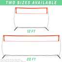 GoSports Freestanding Volleyball Training Net - 12 ft or 20 ft - Indoor our Outdoor Use, Instant Setup, and Height Adjustable