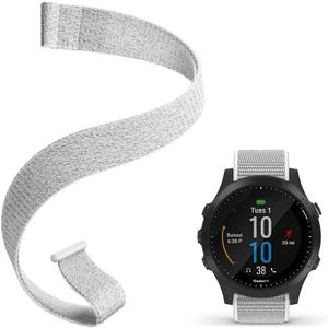 Strap Compatible with Garmin Forerunner 965/955/945/93522mm Replacement Watch band - Woven Nylon with Hook-And-Loop ((13#) Seashell)
