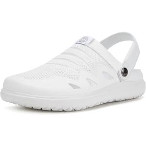 Men's Women's Clogs Garden Shoes Slip On Sandals Breathable Summer Orthotic Walking Slippers with Plantar Fasciitis Soles 12 Women/11 Men