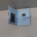 Travelambo Rfid Wallet Women Leather Bifold Compact Small Wallet for Women (Light Blue)