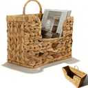 Mail Baskets for Wall, 11.8 x 4.3 x 9.8 in Woven Hanging Magazine Baskets,Hanging Wall ,With Handles
