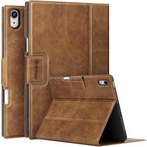 Antbox Case for iPad Air 13 Inch 2026 M4 /2025 M3 /2024 M2, Premium Vegan Leather, Fully Supports Pencil Pro and Pencil (USB-C), Auto Sleep/Wake, Built-in Pencil Holder iPad 13 Inch Case (Tan)
