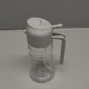 TrendPlain 16oz/470ml Glass Olive Oil Sprayer for Cooking  2 in 1 Olive Oil Dispenser Bottle for Kitchen Gadgets and Air Fryer Accessories, Salad, BBQ - Ash