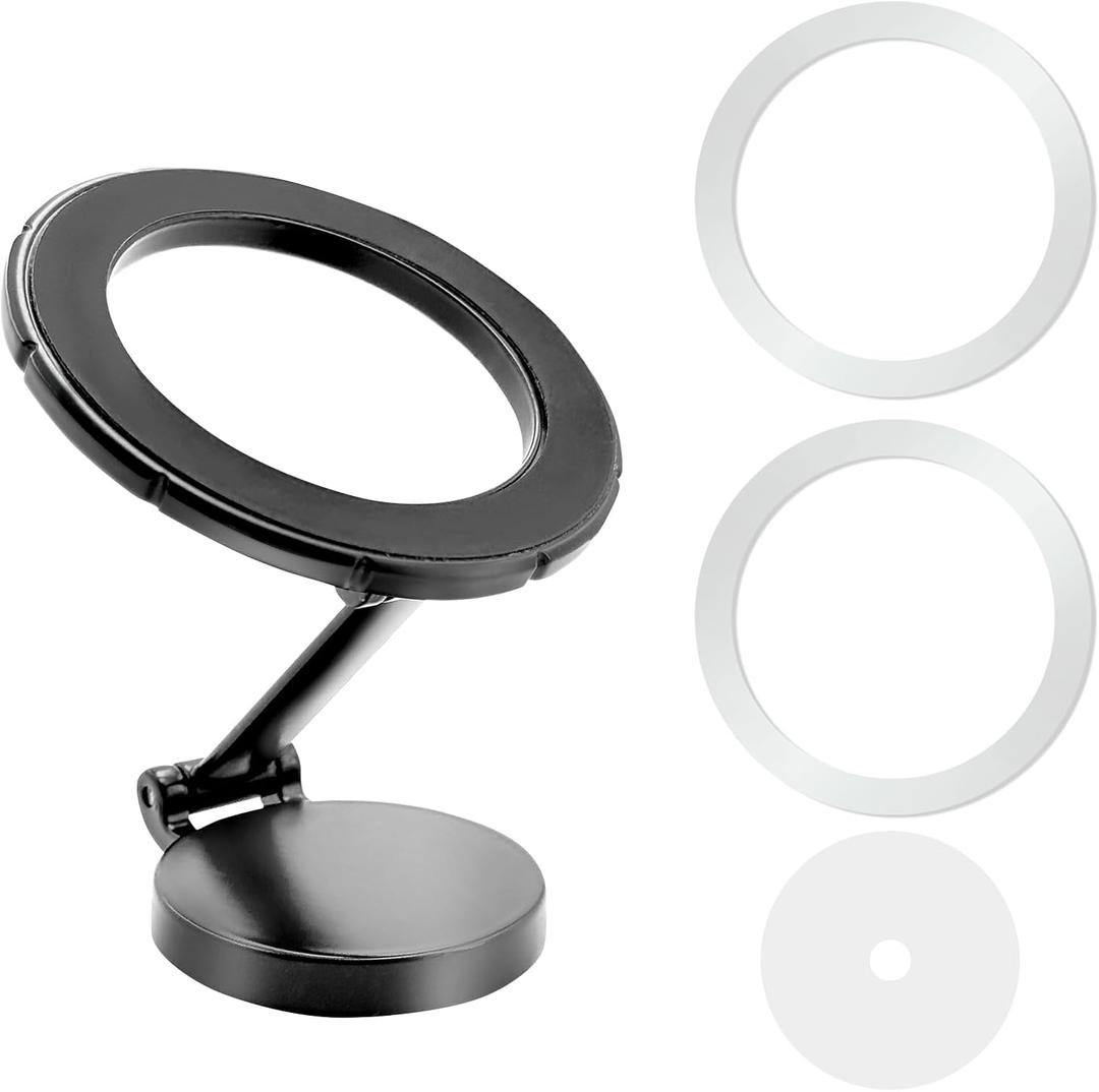 Universal Dash Car Mount,360 Degree Rotation Dashboard Car Phone Holder Hagnetic Phone Mount Black for iPhone 15 14 13 12 Pro Max Plus Mini