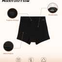 INNERSY Period Boxer for Women High Waisted Leak Proof Postpartm Menstrual Mesh Boy Shorts Panties Underwear 3-Pack (Black, L)