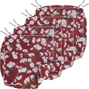 Porch Shield Patio Chair Seat Cushion Covers Set 4, Outdoor Waterproof Fade Resistant Cushion Slipcovers, Replacement Covers Only, 23 x 23 x 4 Inch
