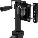 Upgraded Spoke Wheel Trailer Jack, 10" Vertical Movement, 1500 lbs, for RV, Boat, Trailer and More, Black