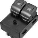 X AUTOHAUX 1 Pcs Front Left Driver Side Door Window Switch for Chevrolet Colorado 2015-2022 23427095 Plastic Metal Black