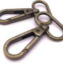 Swivel Lobster Clasps Push Gate Snap Hook Clasp 1" Swivel Hooks for Purse Making Lobster Clasp Swivel Snap Hooks Clips Pack of 15 (Antique Bronze)