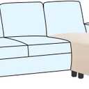 H.VERSAILTEX Ottoman and Sofa Seat Cushion Combined Cover Slipcover Rectangle Sofa Slipcover Fit Length 56'-75' Suitable for L Shaped Seat Cushion Cover or Chaise Part Cover Stretch Thick - Natural