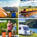 PAHTTO Portable Toilet Seat for 5 Gal Buckets, Camping Toilet Seat with Lid for Adults, Snap-on Toilet Seat with Storage Bags and Disposable Toilet Bags, Camping, Hiking, Emergency, Car, Boat (Black)