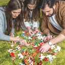 72Pcs Christmas Puzzle for Kids Large Round Floor Puzzles Santa Snowman Elk Jigsaw Puzzles for Holiday Party Favors Supplies