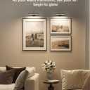 EZVALO Picture Light for Wall, Rechargeable 2400mAh Battery Lights Wireless Remote, 3 Color & Dimmable Magnetic 8'' LED Lights Display for Painting, Living Room, Gallery, Bedroom, Dashboard(Black-3P)