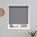 Blackout Roller Shades Blinds Cordless for Windows Pull Down Room Darkening Door Blinds with Thermal Insulated Easy to Install for Living Room,Bedroom,Home,Office Bathroom Grey 36" W x 72" H